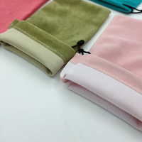 Pochette en tissu velours doux imprimé personnalisé, anti-rayures, portable, avec cordon de serrage, pour lunettes de lecture