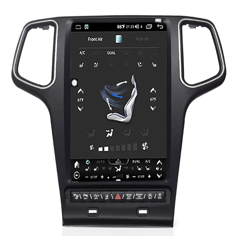 Android-Haupteinheit Tesla-Stil Bildschirm Radio-Touchscreen für Jeep Grande Cherokee 2014 - 2022 Auto Stereo Carplay Navigation