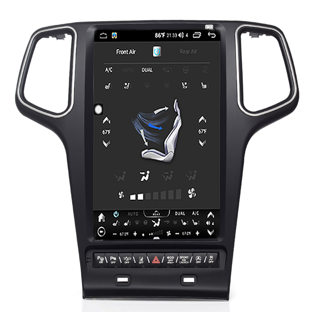 Android Head Unit Tesla Style Screen Radio Touch Screen for Jeep Grand Cherokee 2014 - 2022 Car Stereo Carplay Navigation