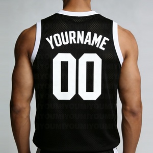 Débardeur de basketball pour <span class=keywords><strong>homme</strong></span> YOUMI, léger, respirant, anti-humidité, été, 100% polyester, service OEM personnalisé - Product Image 2