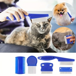 Double-Sided Stainless Steel <strong>Flea</strong> Lice Comb <strong>Dog</strong> &amp; Cat Grooming Combs Tear Stain Remover &amp; Dematting Comb for Pets - Product Image 2