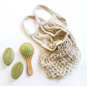 Túi Lưới Cotton Hữu Cơ Tái Sử Dụng Logo Tùy Chỉnh Cho Trái Cây Và Rau Quả Túi Lưới Thị Trường Pháp - Product Image 1