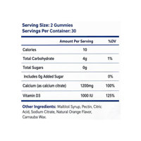 Qbioflex OEM Marque Privée Gommes Végétaliennes Sans Sucre au Citrate de Calcium Remplies de Liquide Saveur Orange Complément pour les Os