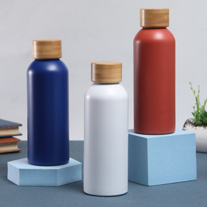 Bouteille d'eau en acier inoxydable EcoFlow 500 ml, isolée sous vide avec couvercle en bambou, pour le sport, les voyages, l'extérieur, bouteilles scellées sous vide - Product Image 5