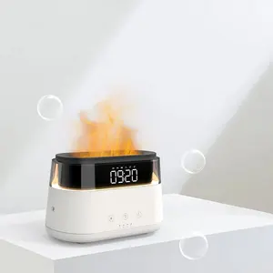 Neuer trend iger eleganter Wecker Öl diffusor Innovative Simulation Flammen be feuchter mit Timer-Funktion Flammen nachtlicht