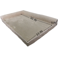 Lit pour chien en velours suédé, lavable, durable, avec fermetures éclair, écologique, en mousse à mémoire de forme beige, pour toutes les saisons, prix d'usine, vente chaude