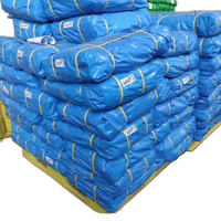 Bâche en PE tissée enduite imperméable bleue haute résistance pour toiture, potager et abri automobile