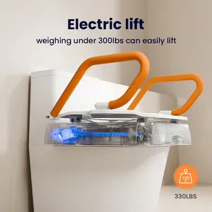Sedia di Supporto per WC Elettrica con Seduta Rialzata, Braccioli Imbottiti e Telaio Regolabile per Disabili e Anziani, Ausilio per il <span class=keywords><strong>Bagno</strong></span> - Product Image 2