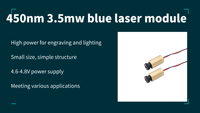Module laser bleu haute puissance 450 nm 3,5 W, module laser de gravure pour allume-cigare, module laser pour pointeur laser