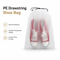 Sacs à cordon semi-transparents mats OEM ODM, écologiques, anti-poussière, pour chaussures, vêtements, emballage cadeau