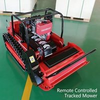 Tondeuse à gazon industrielle télécommandée ZYC-800, débroussailleuse à fléaux sur chenilles robuste pour le débroussaillage des pentes de vergers avec moteur KOOP