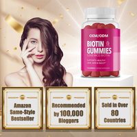 Gummies de biotine et collagène OEM : Complexe de vitamines et minéraux pour la beauté des cheveux et des ongles, complément pour adultes et femmes enceintes (2)