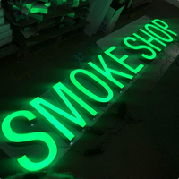 Enseignes lumineuses LED sur mesure 12V haute luminosité, lettres en métal inoxydable 3D, enseignes LED en acrylique pour la publicité en magasin