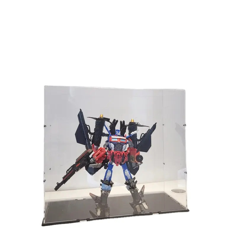 Caja de exhibición personalizada transparente, transformador acrílico desmontable, Optimus Prime, venta al por mayor