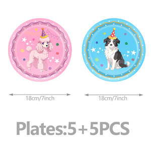 Paquete de Artículos Desechables Ecológicos para Fiesta de Halloween: Platos, Vasos, Servilletas, Mantel, Cuchara, Cuchillo (Corgi, Husky, <span class=keywords><strong>Poodle</strong></span>, <span class=keywords><strong>Beagle</strong></span>) - Product Image 2