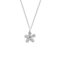 Collier à fleurs pour femmes, en argent Sterling S925, Simple et élégant, polyvalent, Unique, ambiance de luxe légère, aspect haut de gamme, 0297