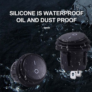 Leci tùy chỉnh nhà máy 23mm 3pin SPST điện Vòng <span class=keywords><strong>Rocker</strong></span> chuyển đổi mà không có ánh sáng PA66 vật liệu chống thấm nước tùy chỉnh - Product Image 3