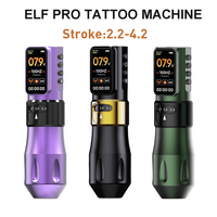 Machine à tatouer sans fil ELF Pro, alimentation par batterie 1600mAh, course réglable 2.2-4.2MM, pistolet à tatouer pour maquillage permanent