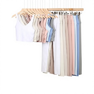 Ensemble <span class=keywords><strong>de</strong></span> sport JYLLOGO neuf pièces avec pantalon, soutien-gorge et <span class=keywords><strong>sous</strong></span>-vêtements, tenue <span class=keywords><strong>de</strong></span> yoga pour femme effet seconde peau dos nu - Product Image 3