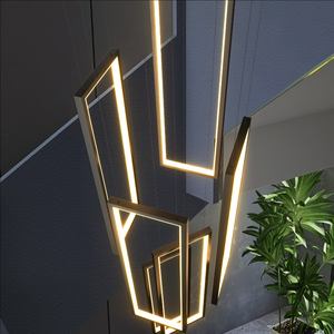 Современная минималистская Люстра для лестницы, дуплекс, полый Лофт, вращающаяся лестница, минималистская сверхдлинная коробка, светильники - Product Image 2