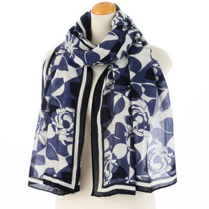 Chales y Bufandas Estampados de Diseño para Mujer al por Mayor, Material de Poliéster, Estilo Chino, Ligeros, Transpirables, para Todas las Temporadas - Product Image 2