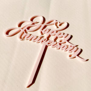 Decoración para Pastel <span class=keywords><strong>de</strong></span> Acrílico con Impresión UV XI YOU LE, para Aniversario, Herramienta para <span class=keywords><strong>Fondant</strong></span>, Molde para Hornear, Decoraciones para Pasteles - Product Image 4