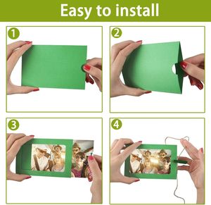 10 pièces multi-couleurs papier bricolage <span class=keywords><strong>cadre</strong></span> <span class=keywords><strong>Photo</strong></span> <span class=keywords><strong>avec</strong></span> Clips <span class=keywords><strong>et</strong></span> cordes déco murale cadres <span class=keywords><strong>photo</strong></span> suspendus - Product Image 4