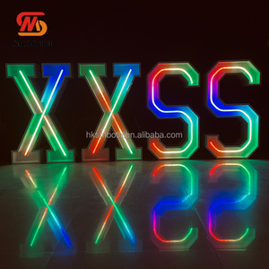 ไฟ LED ดีไซน์ใหม่ รูปแบบตัวอักษรและตัวเลขแบบกำหนดเอง ขนาดตัวอักษร RGB สำหรับงานแต่งงาน งานปาร์ตี้ และงานอีเว้นท์ต่างๆ - Product Image 1