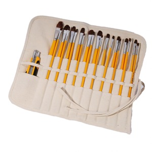 Canvas Brush Holder Roll Up Storage Bag 40x33cm Art Paint Brush Organizer With 22 Pockets For Painting Supplies - Product Image 5