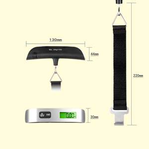 50kg LCD Digital <b>Scale</b> Portable Electronic Suitcase <b>Scale</b> with Handled Travel Bag Fish Hook Hanging Luggage <b>Scale</b> for <b>Kitchen</b> - Product Image 5