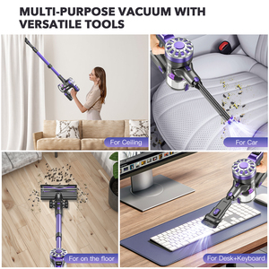 Teendow 6 en 1 puissant <span class=keywords><strong>aspirateur</strong></span> vertical sans sac pour sols durs nettoyeur de tapis pour animaux de compagnie à usage domestique - Product Image 5