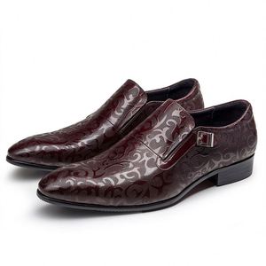 Chaussures de luxe originales pour hommes à bout pointu en cuir de vachette respirant, décontractées, à lacets, antidérapantes pour le printemps/été - Product Image 6