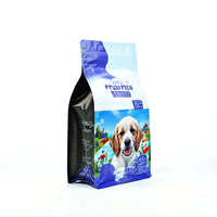 Sacs d'emballage à fond plat à fermeture éclair imprimés sur mesure à 8 soudures latérales pour aliments pour animaux de compagnie, sacs de 5 lb pour nourriture pour chiens Pedigree