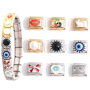 สร้อยข้อมือสไตล์อิตาลีลดราคาสุดฮอต ทำจากสแตนเลสสตีล ชุบทองคำขาว 18k - Product Image 1