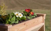 Jardinière Verticale à 3 Niveaux pour Intérieur et Extérieur, Pot de Fleurs en Bois Écologique, Support de Plantes pour la Maison