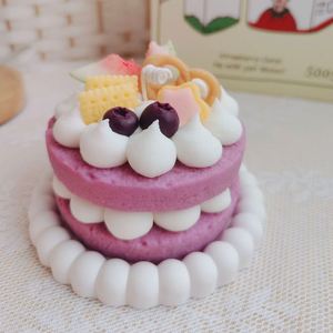 2026 New Desgin Handmade <b>Large</b> 2 Tier Cake Red Chocolate Cookies Sakura Fruit Scented Cake <b>Candles</b> for Luxury Gifts Decoration - Product Image 6