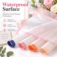 Papier d'emballage décoratif durable, respirant et élégant, à fleurs, couleur unie, pour bouquet floral