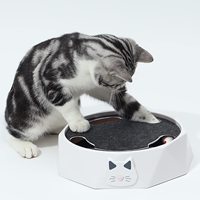 Jouet interactif pour chat, plateau tournant électrique, jouets pour chat, 2 vitesses réglables, puzzle automatique, attrape-souris, jouet pour chat