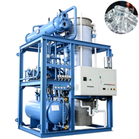Machine industrielle de fabrication de glace en tubes 20T 50T PLC en acier inoxydable, équipement de glace économe en énergie pour bars