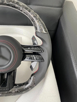 Volant en carbone véritable haute brillance avec boutons de commande, compatible avec Benz C E G CLA CLS AMG, Plug & Play, remplacement d'usine