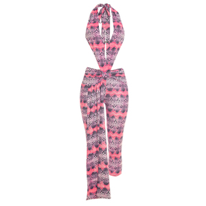 Viviblook J26JP199 Combinaison décontractée pour femme, nouvelle combinaison sexy sans manches, dos nu, à lacets, pour soirée, une pièce - Product Image 5