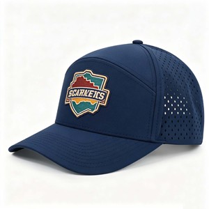 Wholesale Custom Waterproof Laser Cut Perforated Golf Cap Quick Dry Breathable 5 Panel Embroidery Logo Baseball <b>Hat</b> - Product Image 1