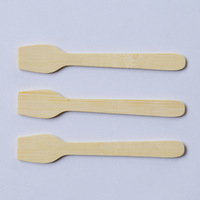 Vaisselle jetable écologique Logo personnalisé Couverts en bambou en bois Petites cuillères à dessert pour glace