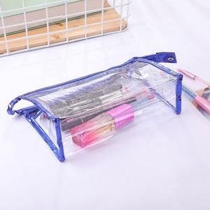 Custom Logo PVC Cosmetic <b>Bag</b> <b>Transparent</b> Waterproof Zipper Closure PVC <b>Makeup</b> <b>Bag</b> Customization - Product Image 3