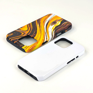 Coque de téléphone vierge anti-chute par sublimation pour iPhone 16 15 14 <span class=keywords><strong>Pro</strong></span> <span class=keywords><strong>Max</strong></span>, hybride 2-en-1 TPU PC, personnalisable, pour impression DIY - Product Image 5
