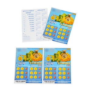 Fournisseur de cartes à gratter personnalisées pour billets de loterie à grand prix, impression numérique sur papier - Product Image 3