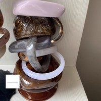 Bracelet en résine irrégulier, léger, transparent et coloré, esthétique artistique, de qualité supérieure, avec matériaux écologiques pour l'été