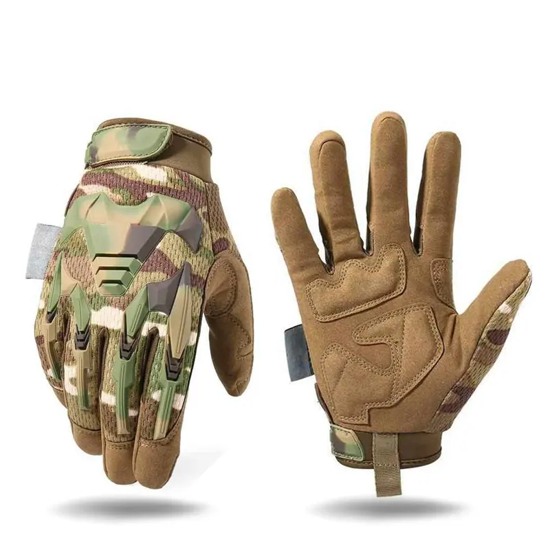 Wholesale Full Finger Motorcycle Riding Safety Touch Screen Tactical Gloves hard knuckle