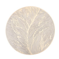 Napperon de salle à manger rond en forme de feuille délicieusement tissé offrant une protection de table résistante à la chaleur et un décor élégant