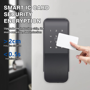 Chất lượng tốt nhất nhựa chống tiếng bíp ảo mật khẩu cơ khí Key App mở khóa tuya wifi nhà thông minh vân tay IC thẻ doorlock - Product Image 3